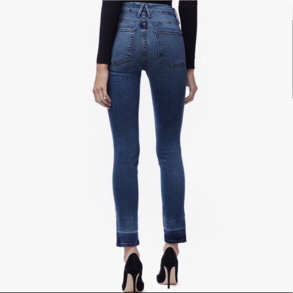 GOOD AMERICAN Good Waist Side Slit Skinny Jeans - Picture 2 of 5